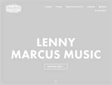 Tablet Screenshot of lennymarcusmusic.com